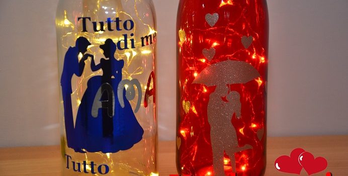 San Valentino creativo: lampada fai da te con bottiglia - Usa le mani
